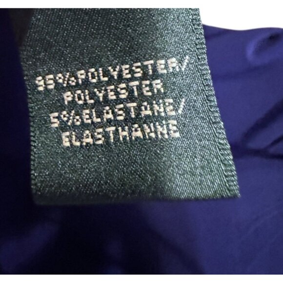 Ralph Lauren Womens Cap-Sleeve V-Neck Blue Midi Dress Polyester Blend - Picture 11 of 11